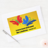Proverbs 17:22 rechthoekige sticker (Envelop)