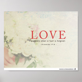 Proverbs 17:9 - Liefde prospers Poster