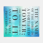 Proverbs 18:10 Bijbelcitaat Fleece Deken (Voorkant (Horizontaal))