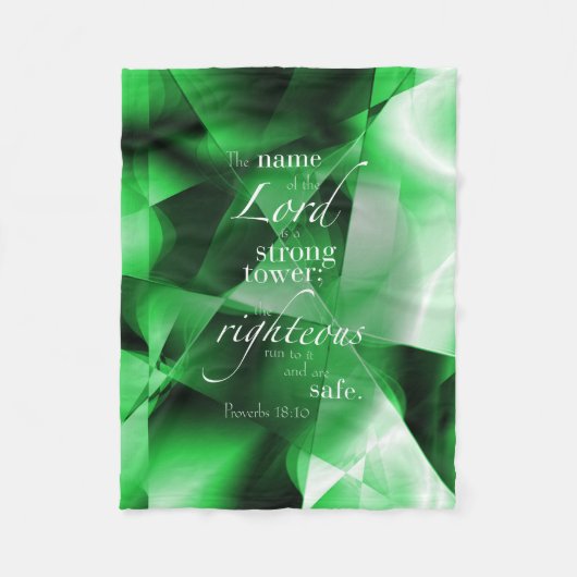 Proverbs 18:10 fleece deken (Voorkant)