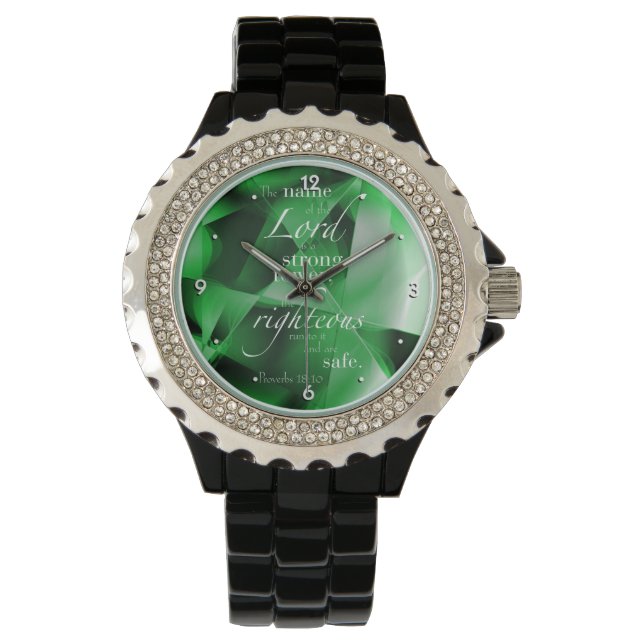 Proverbs 18:10 horloge (Voorkant)