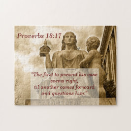 Proverbs 18 17 Geachte rechtspraak Legpuzzel