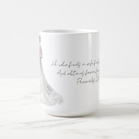 Proverbs 18:22 Wedding Coffee Mug Koffiemok (Center)