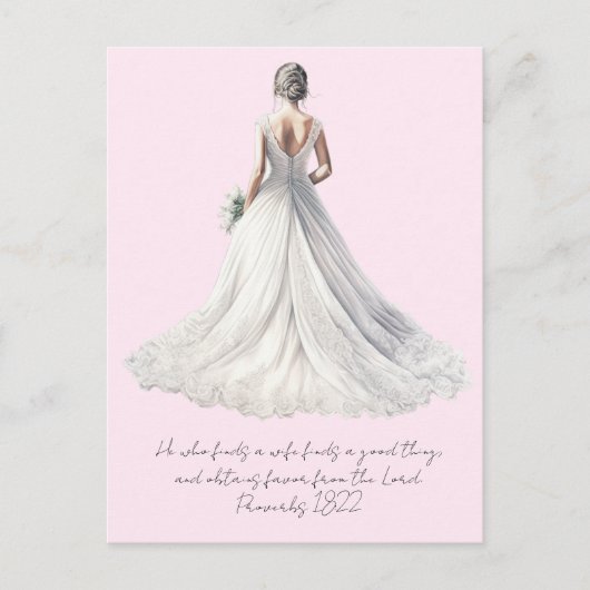 Proverbs 18:22 Wedding Greeting Card Briefkaart (Voorkant)