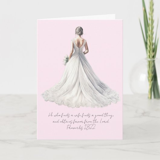 Proverbs 18:22 Wedding Greeting Card Kaart (Voorkant)