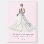 Proverbs 18:22 Wedding Greeting Card Magneet (Voorkant)