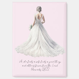 Proverbs 18:22 Wedding Greeting Card Magneet