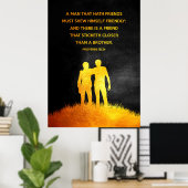 Proverbs 18:24 Bijbelversie Poster (Thuiskantoor)
