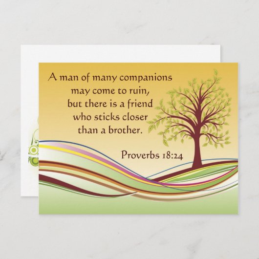 Proverbs 18:24 briefkaart (Voorkant / Achterkant)