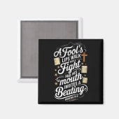 Proverbs 18 6 _ Bible Verse  Magneet (Voorkant / Achterkant)