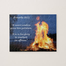 Proverbs 19:11 Wisdom om overtreding over het hoof Legpuzzel