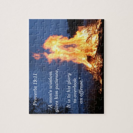 Proverbs 19:11 Wisdom om overtreding over het hoof Legpuzzel (Verticaal)