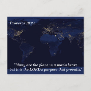 Proverbs 19 21 Plannen Scripture Memory Card Briefkaart