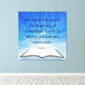 Proverbs 1:7 canvas afdruk (Insitu (Houten vloer))