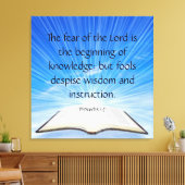 Proverbs 1:7 canvas afdruk (Insitu (Woonkamer))