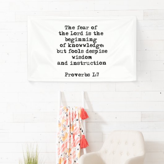 Proverbs 1:7| De angst van de Heer |Banners Spandoek (Insitu)