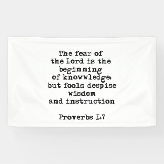 Proverbs 1:7| De angst van de Heer |Banners Spandoek