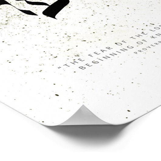 Proverbs 1.7 - De angst van de heer.. Poster (Hoek)