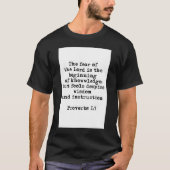 Proverbs 1:7| De angst van de Heer T-shirt (Voorkant)