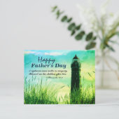 Proverbs 20:7 bijbelverse Vaderdag, vuurtoren Briefkaart (Staand voorkant)