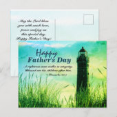 Proverbs 20:7 bijbelverse Vaderdag, vuurtoren Briefkaart (Voorkant / Achterkant)