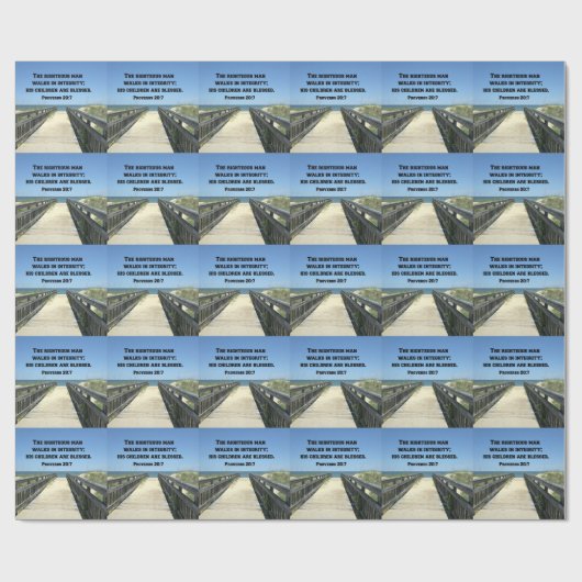 Proverbs 20:7 Het juiste man loopt in integriteit Cadeaupapier (Vlak)