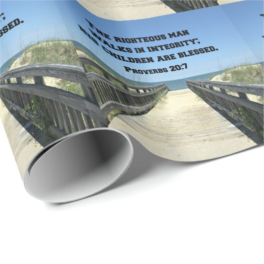 Proverbs 20:7 Het juiste man loopt in integriteit Cadeaupapier (Rol Hoek)