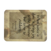 Proverbs 21:15 Gerechtigheid brengt vreugde met re Magneet (Horizontaal)