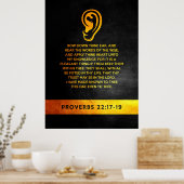Proverbs 22:17-19 Bijbelversie Poster (Keuken)