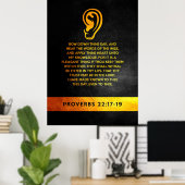 Proverbs 22:17-19 Bijbelversie Poster (Thuiskantoor)