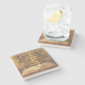 Proverbs 22:1 Een goede naam is wenselijker dan g Stenen Onderzetter (Zijkant)