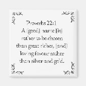 Proverbs 22:1 magneet (Voorkant)