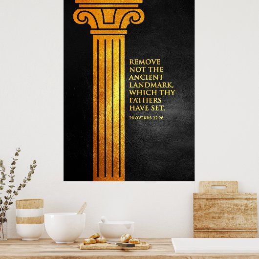 Proverbs 22:28 Bijbelversie Poster (Keuken)