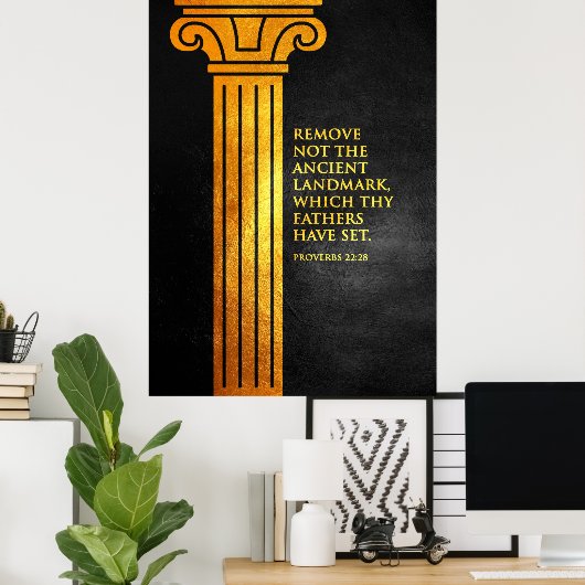 Proverbs 22:28 Bijbelversie Poster (Thuiskantoor)