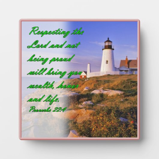 Proverbs 22:4 fotoplaat (Voorkant)