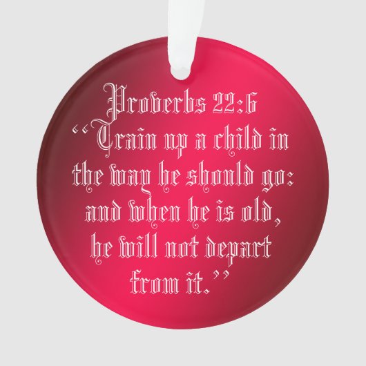 PROVERBS 22:6 ORNAMENT (voorkant)