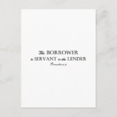 Proverbs 22:7 Borrower is Servant Christelijk Briefkaart (Voorkant)
