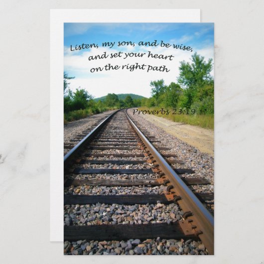 Proverbs 23:19 briefpapier (Voorkant / Achterkant)