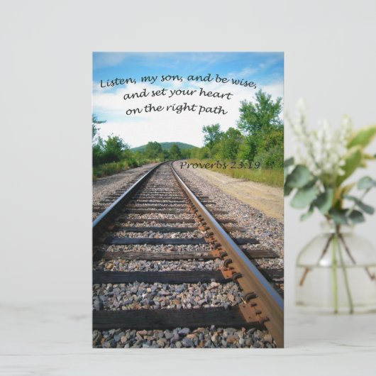 Proverbs 23:19 briefpapier (Staand voorkant)