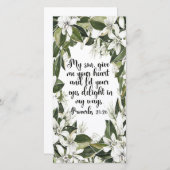 Proverbs 23:26, Waterverf bijbel bladwijzer (Voorkant / Achterkant)