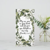 Proverbs 23:26, Waterverf bijbel bladwijzer (Staand voorkant)