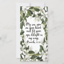 Proverbs 23:26, Waterverf bijbel bladwijzer