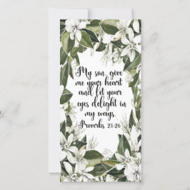 Proverbs 23:26, Waterverf bijbel bladwijzer