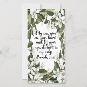 Proverbs 23:26, Waterverf bijbel bladwijzer