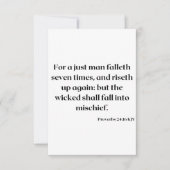 Proverbs 24:16 KJV Bijbelscriptgroet Kaart (Voorkant)