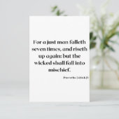 Proverbs 24:16 KJV Bijbelscriptgroet Kaart (Staand voorkant)
