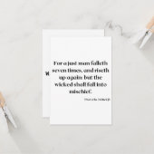 Proverbs 24:16 KJV Bijbelscriptgroet Kaart (Voorkant / Achterkant in situ)