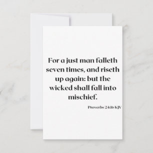 Proverbs 24:16 KJV Bijbelscriptgroet Kaart