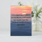 Proverbs 24:16 KJV Bijbelscriptie Pic Greeting Kaart (Staand voorkant)