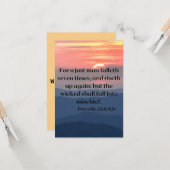 Proverbs 24:16 KJV Bijbelscriptie Pic Greeting Kaart (Voorkant / Achterkant in situ)